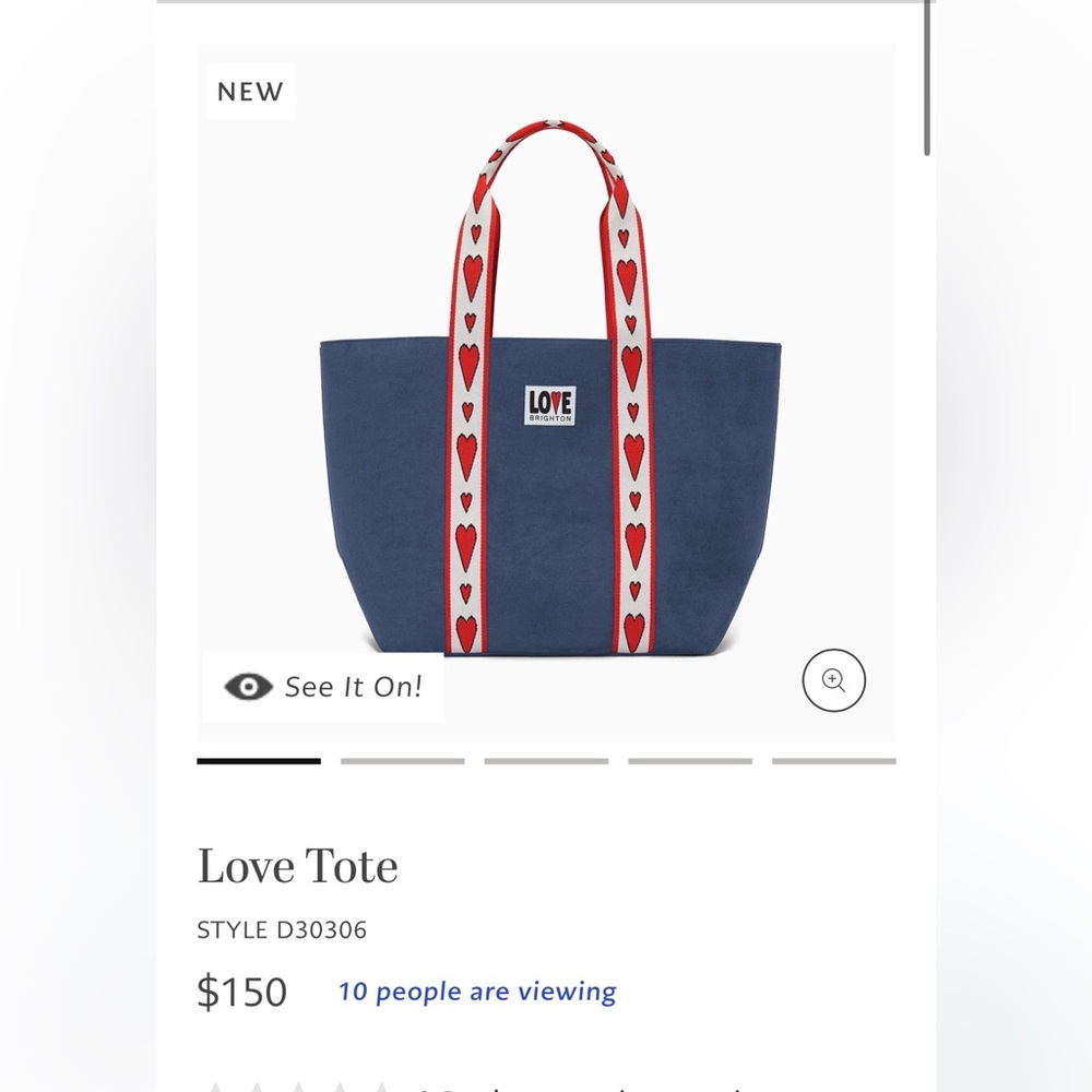 Brighton Love Tote with Hearts - Picture 4 of 4